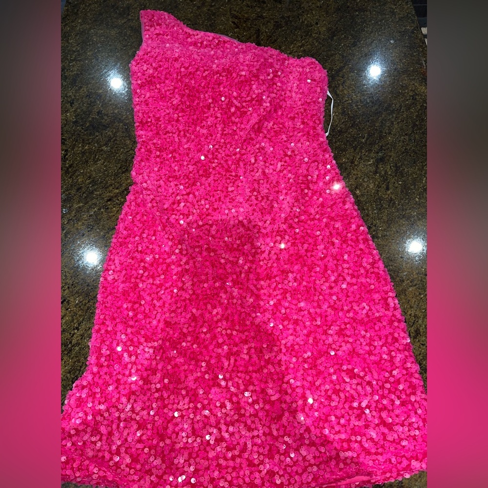 Hot pink homecoming dress